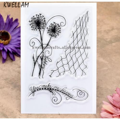 Dandelion Network you make me happy Scrapbook DIY photo cards rubber stamp clear stamp transparent stamp 10x15m KW8030309