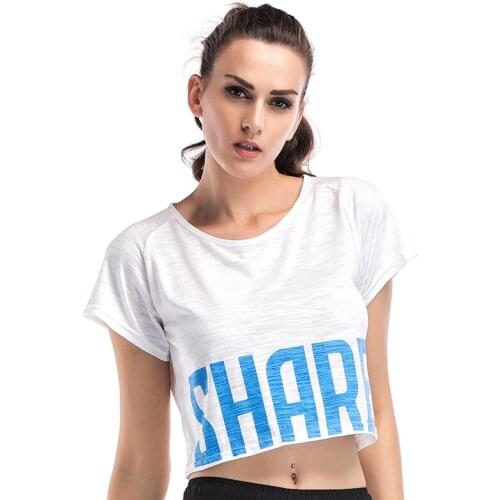 Wholesale Women Fitness Running Wear Crop Top Custom Printing Sweatshirt