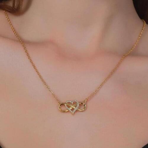 Knotted Heart Necklace 8-heart Together Design Pendant Necklace For Women Gold Silver Color Necklaces & Pendants Jewelry Gift