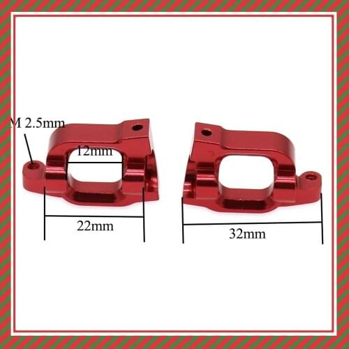 2PCS Front C Hub Carrier Alloy Aluminum For Rc Hobby Model Car 1/14 Lc Racing Full Series Front Hub Carrier BE6038 Parts Buggy