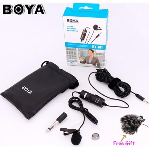 BOYA BY-M1 BY-M1DM BY-MM1 Lavalier Microphone Camera Video Recorder for iPhone Smartphone Canon Nikon DSLR Zoom Camcorder pro