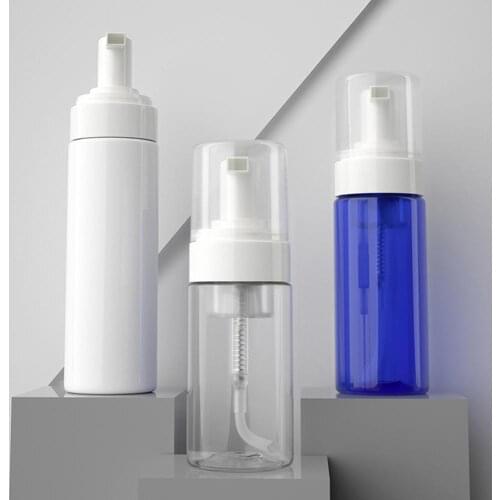 4Pcs 100ml Portable Mousse Foaming Liquid Cosmetic Storage Bottle Empty Container Lotion Foam Pump Bottles Random Color