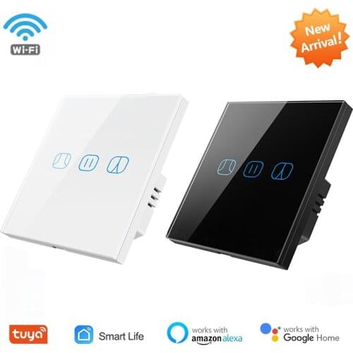 Tuya Smart WiFi Connected Switch Curtain Blinds Switch for Roller Shutter Google Home Alexa Echo Smart Home App Timer Function