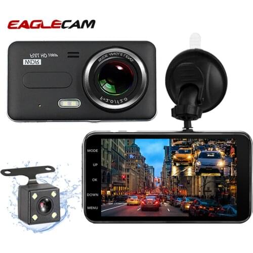 Eaglecam Car Dvr 4 Inch Auto Camera Dual Lens FHD 1080P Dash Cam Video Recorder With Rear View Camera Registrator Night Vision