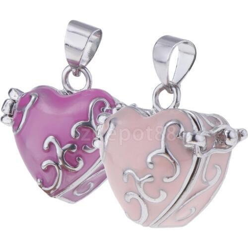 Vintage Enamel Love Heart Locket Keepsake Urn Ash Holder Pink/Rose Red Mini Cremation Box