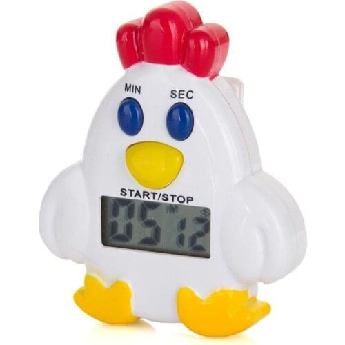 LCD Digital Timer Cute Chicken Home Kitchen 99 Minutes 59' Cooking Mechanical Timer Alarm Bell