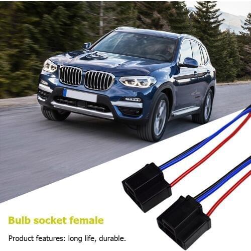 1 Pair Durable H4 9003 Bulb Socket Female Adapter Connector for Headlight Fog Lamp Car Lightings