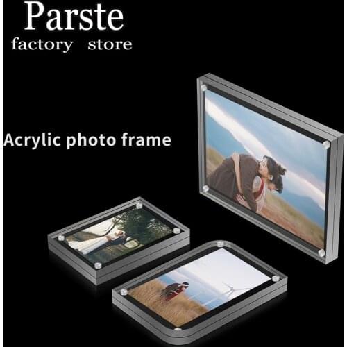 1PCS Transparent Crystal Photo Frames For Pictures Acrylic Photo Frame Creative Mini Home Decoration Birthday Gift Premium