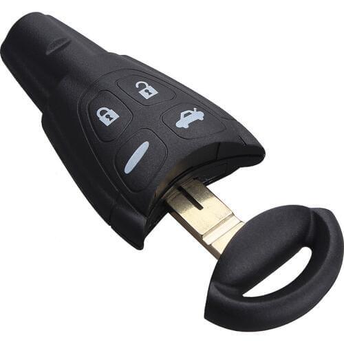 1pcs Car Styling 4 Button Remote Key Fob Shell Case + Key Blank Replacement for SAAB 9-3 93 2003 2004 2005 2006 2007 2008 2009