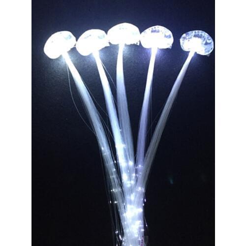 100pcs Led Party Butterfly Color White Glow Hair Braid Clip Wedding Decoration Gifts For Festival Glow Hair Braid Headband