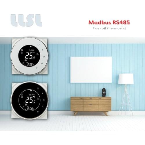 2P/4P RS485 Communication Modbus Thermostat fan coil unit for cooling and heating 24VAC 95-240VAC