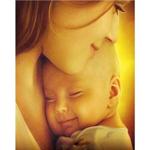 Full DIY Diamond Embroidery LOVE Mom And Baby Diamond Painting Cross Stitch Mosaic Pattern Home Decor Wall Painting