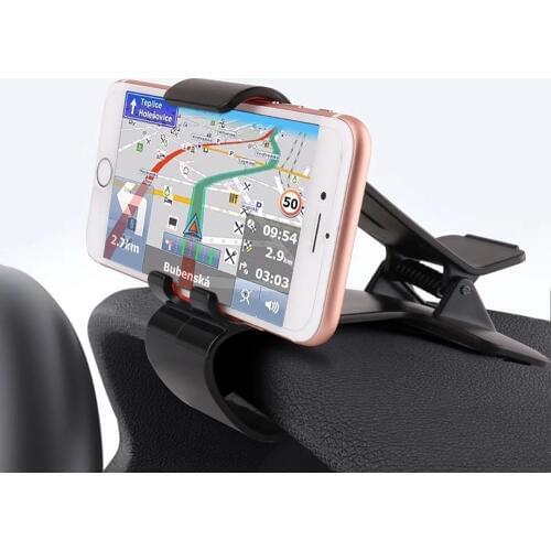 Car Phone Holder Auto Dashboard Antiskid Mobile Phone Stand GPS Bracket Clip Automotive HUD Design Universal Smart Phone Support