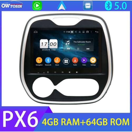 PX6 4G+64G 4G LTE Car Multimedia Player For Renault Captur 2011-2019 WIFI Android 10 GPS Radio Bluetooth 5.0 Tethering Head Unit