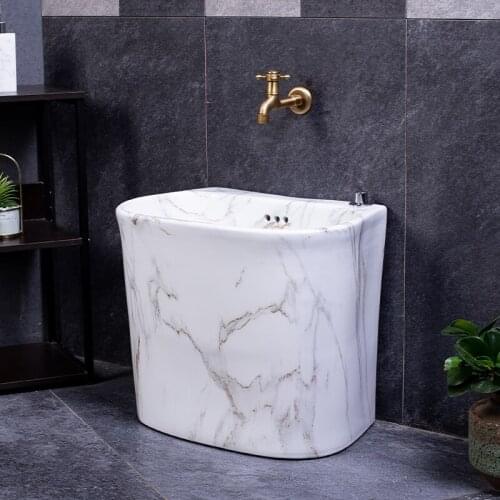 Large mop washing pool balcony toilet floor basin mop pool ceramic floor type household sink mop pool