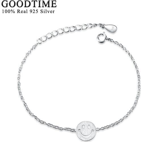 Fashion New 925 Sterling Silver Link Chain Bracelets For Women Sweet Round Charm Bangles Jewelry Gift For Wedding