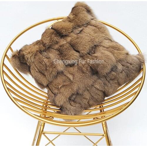 CX-D-45B 2021 New Arrival Hot Sale Indoor Decorative Real Fur Cushion Covers Cases for Living Room