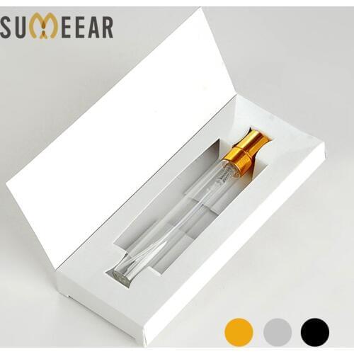 50PiecesLot 10ML Empty perfume bottle Customizable Paper Boxes With Atomizer Empty Perfume Packaging Custom Logo for gift