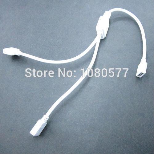 10pcs/lot 4 Pin RGB LED Flexible Strip 1 To 2 Ports Female Connector For SMD 3528 5050 RGB Strip Lighting Connecting