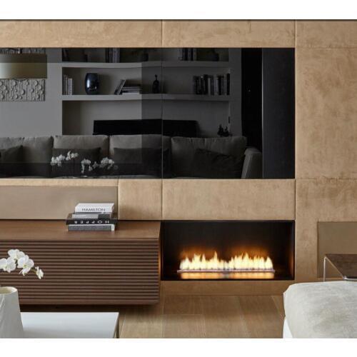 Inno living fire 90cm fireplace heater with remote ethanol burner electric