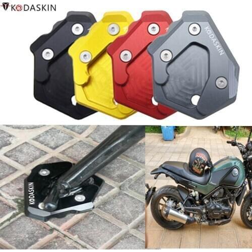 Kodaskin Plate Foot Side Stand Motorcycle CNC Side Stand Enlarge For Benelli Leoncino500 Leoncino 500 BJ300 BJ250