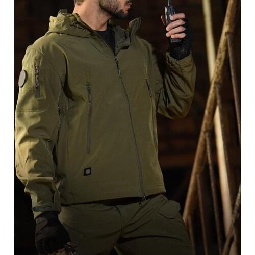 Men Jackets Windproof Waterproof Windbreaker Faux Fleece Zips Hiking Hooded Coat Jacket куртка 2021