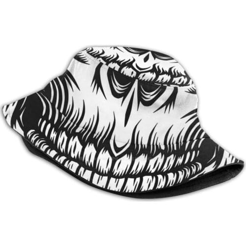 Unisex Summer Outdoor Sunscreen Hat Cap Mood Social Headphone Skull
