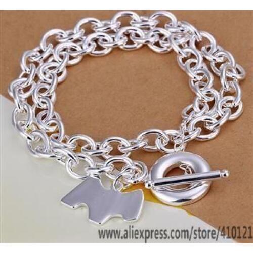 N247 Lucky Charm Silver Color Pendants For Women Jewelry Necklace Girl Lady Accessories Fashion Tags To Necklaces/dijalzqa