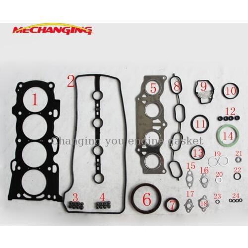 Customized LOGO For TOYOTA TARAGO CAMRY SOLARA 16V 2.4L 2AZFE 2AZ Metal Engine Parts Engine Gasket Set 04111-28056 50221400