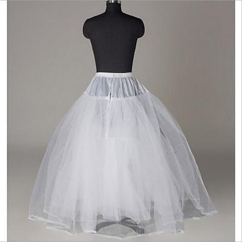 2018 New Petticoat Long Tulle Skirts Three Layers Womens Underskirt For Wedding Dress White/Black