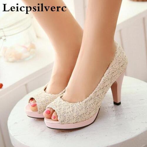 Summer new fashion sexy fish mouth single women shoes net cloth slope and woman sandals