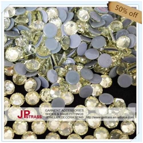 New glue free shipping 50% off hot sale size ss20 5mm JONQUIL color with 1440 pcs each pack ; diamond stone for GARMENT