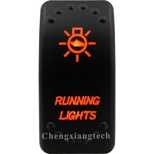 Orange Led- Car Boat Caravan Marine Rocker Switch- Laser Eatched- Running Lights -12v 24v for Carling ARB NARVA 4X4 -Waterproof