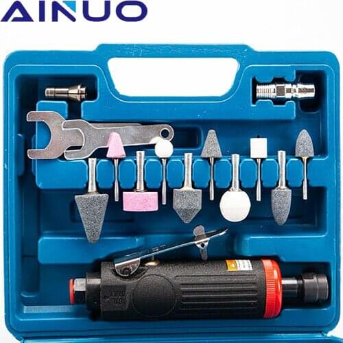 1/4" Air Angle Die Grinder Pneumatic Grinding Machine Cut Off Polisher Mill Engraving Tool Set With Spanner Wrench 25,000 RPM