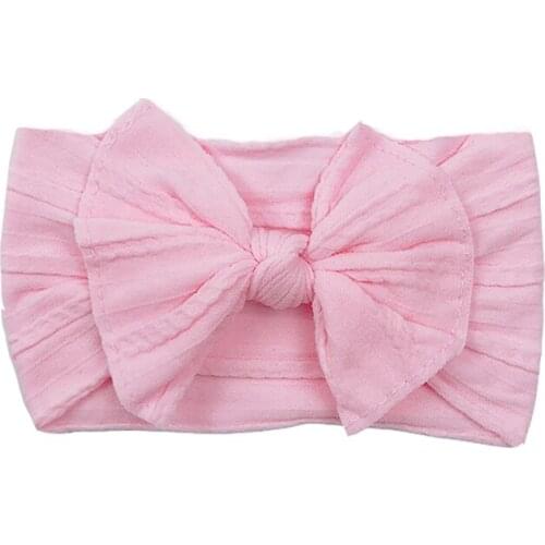 17colors Nylon Bow Headbands,Cable Knit Solid Wide Nylon Headbands Turban, Baby Girls Head Wrap For Baby Hair Accessories