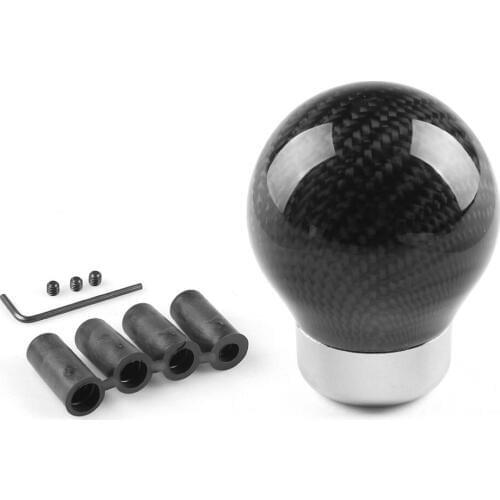 Shift Knob Manual/Automatic Car Real Carbon Fiber Ball Gear Shift Shifter Knob without number