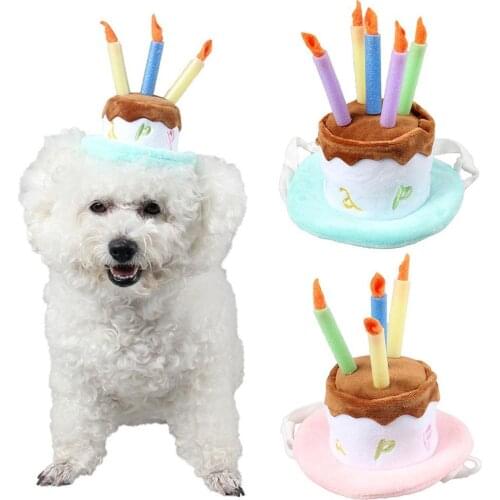 Dog Cat Halloween Carnival Hat Plush Candle Cake Cap Pet Performance Supplies Pet Products Supplies Dog Caps