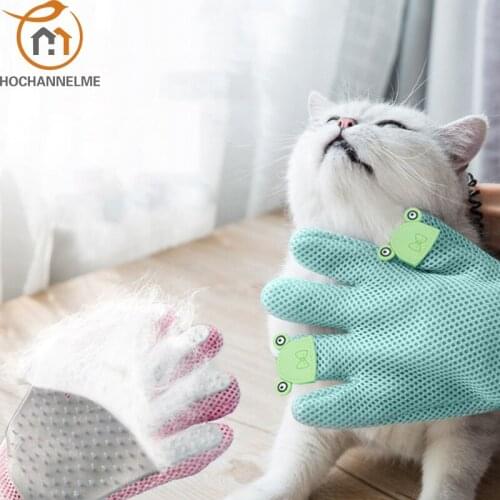 Dog Cat Pet Grooming Hair Glove Soft Silicone Dog Brush Comb For Pet Cats Dogs Glove Cleaning Massage Hair Removal Brush