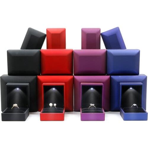LED Light Ring Necklace Bracelet Holder Jewelry Storage Box Container Organizer LED Light Durable Exquisite for the jewelry
