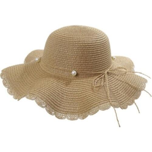 Wide Brim Roll Up Straw Hat Cap Floppy Cap Beach Sun Hat Cap Summer Vacation Packable Foldable Travel Hat UPF 50