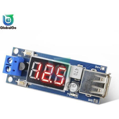 DC-DC USB Charger LED Step-down Buck Converter DC 4.5-40V to DC 5V 2A Automatic Protection LED Voltmeter Smart Home Diy Tool