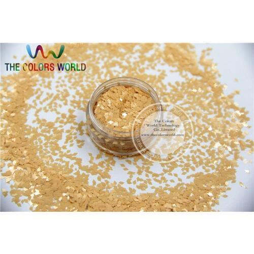TCH303 2.0 MM Size Solvent Resistant Mate Light Orange Colors Diamond rhombus shape glitter for nail art and other deco