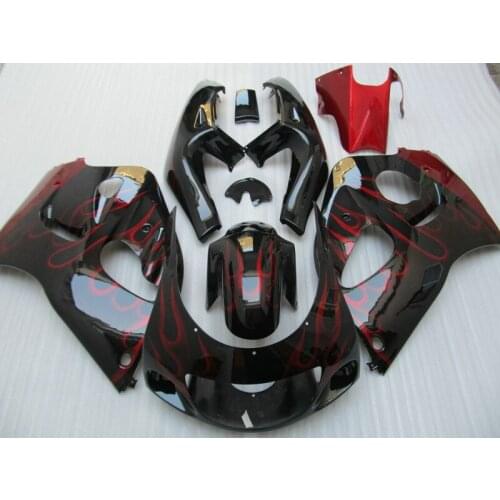 High quality bodywork fairings For Suzuki gsxr750 1996-2000 96-00 ( 100%ABS ) red flames black gsxr600 fairing kit m98