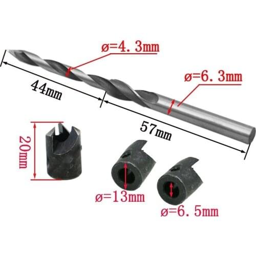 1PCS Flute Countersink Drills Bit HSS Drills Bit Reamer For Woodworking Chamfer 6.3mm Woodworking Tools Wood Drill Bits