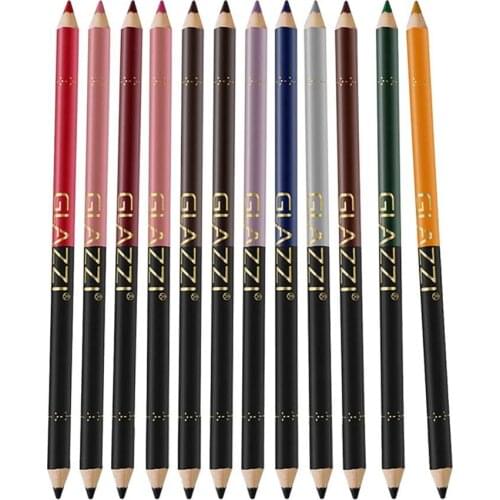 12pcs/set Long-lasting Sweat-proof Eyeliner Pen Highlighter Pencil Eye Shadow Pen Color Eye Liner Lip Liner Eye Shadow Brush