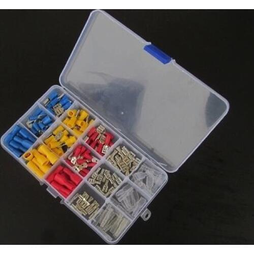 150pcs 2.8 4.8 6.3mm Plug-in sleeve plug-in pre-insulated cold-press terminal male and female plug connector