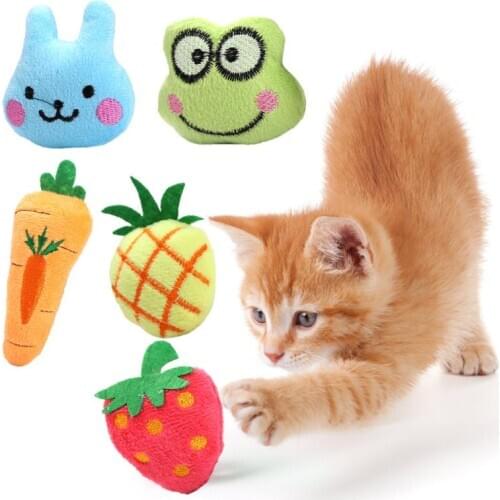 2pc Sounding Puppy Dog Chew Toy Fruit Vegetable Chicken Drum Bone Squeak Toy For Cat Pets Plush Red Pepper Eggplant Radish