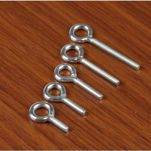 20pcs M4 Galvanized iron Plant Curtain Net Wire Eye Bolt Eyebolt Screw in Spiral Hanger Close Ring Hook
