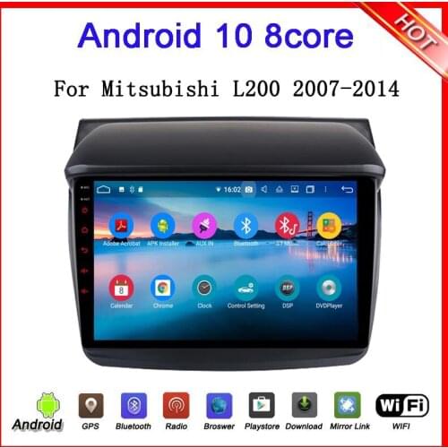 9inch special android 9.0 car multimedia gps player for Triton L200 2007-2014 car audio stereo wifi DDR3 4G+64G wifi Dsp