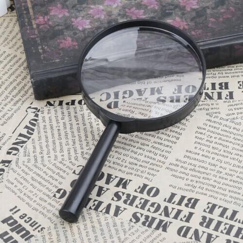 90mm Handheld Magnifier 5X Reading Map Newspaper Magnifying Glass Jewelry Loupe